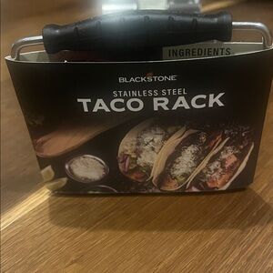 Blackstone Stainless Steel Taco Holder with Black Handle for 6 tacos brand new
